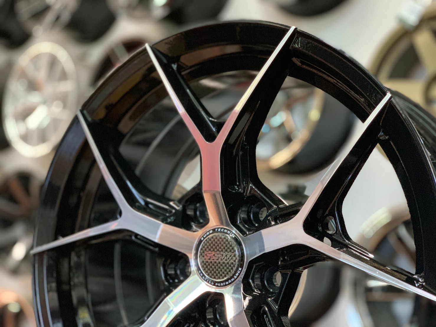 ล้อแม็กซ์ใหม่ขอบ17 SSW Stamford Sport Wheels รุ่น385 ขอบ17 กว้าง8 ออฟ38 5รู114 สีดำหน้าเงา สวยหรู