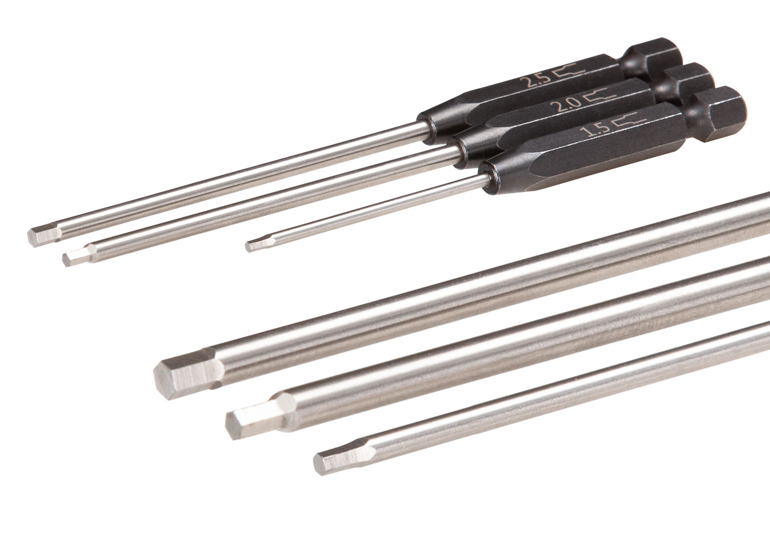 8712 Speed Bit Essentials Set, hex and nut driver, 7-piece, includes premium handle (medium), travel pouch, hex drivers (straight: 1.5mm, 2.0mm, 2.5mm) and nut drivers (5.0mm, 5.5mm, 7.0mm, and 8.0mm), 1/4” drive