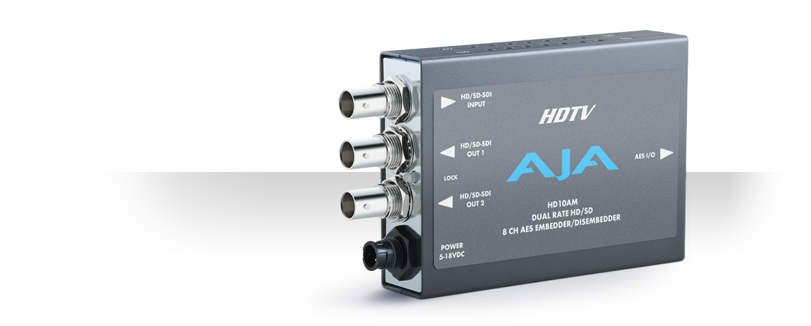 AJA HD10AM HD/SD 8 Channel AES Embedder/Disembedder