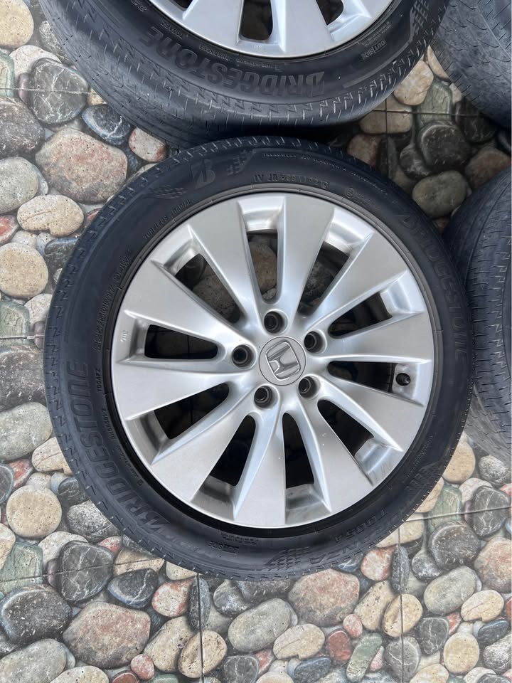 🔥 ขายล้อแม็ก Honda Accord แท้ พร้อมยาง Bridgestone T005A. 225/50R17 🔥