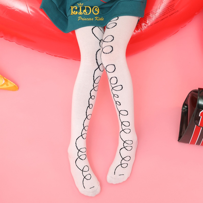 ถุงน่องเด็ก(หน้าร้านอยู่รัชดา)L028 สีขาว เนื้อทึบ ด้านข้างเป็นลายเกลียวเก๋มากค่ะ