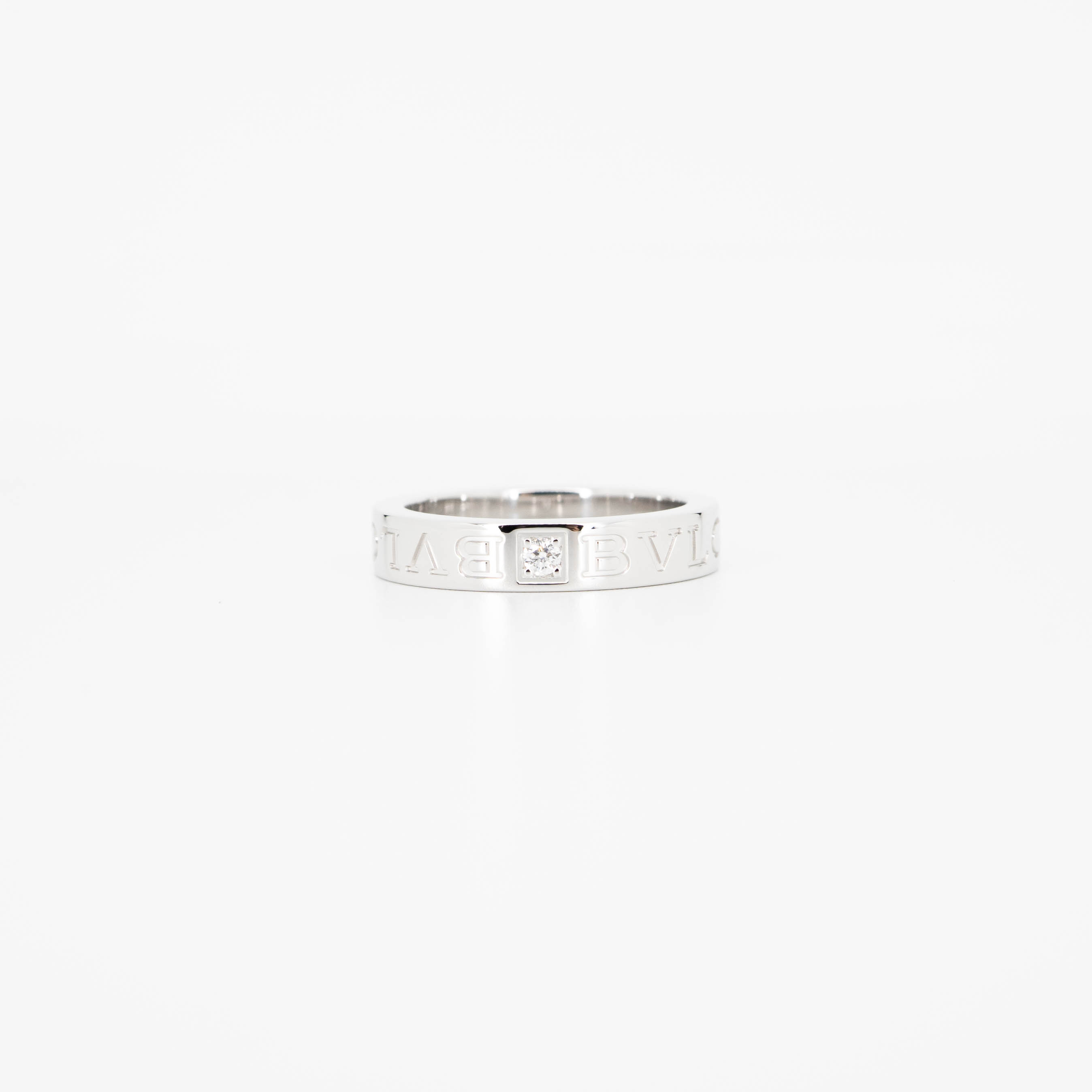 แหวน Bvlgari Bvlgari Ring with Diamond ทองขาว18K ไซส์ 51# (Used)
