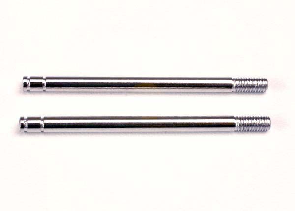 1664 Shock shafts, steel, chrome finish (long) (2)