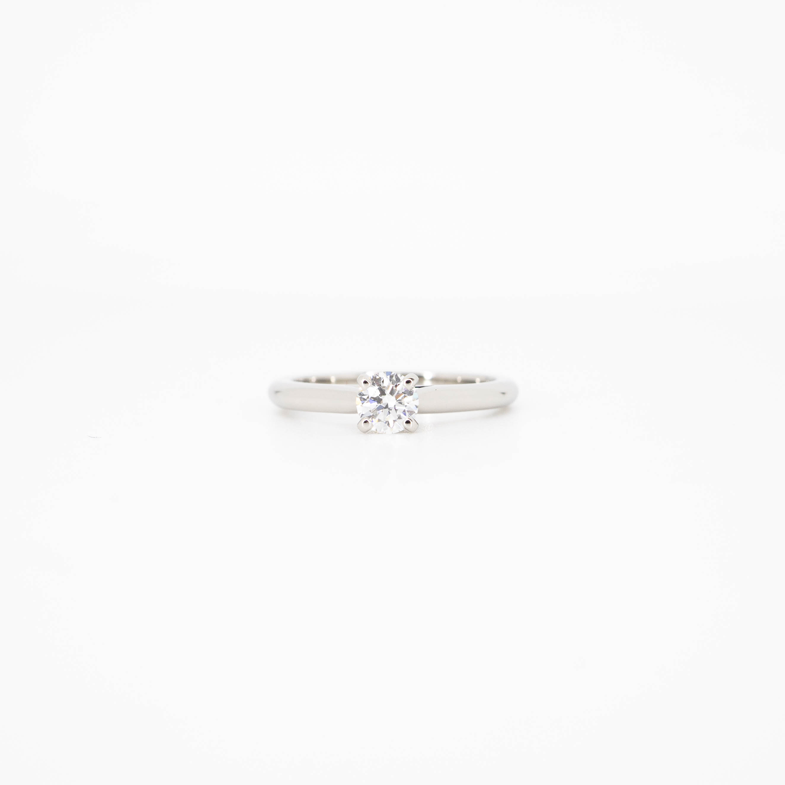 แหวน Cartier 1895 Solitaire ring with 0.32ct E VSS2 Diamond Platinum950 ไซส์ 48# (Used)+กล่องและการ์ดและใบเซอร์ GIA