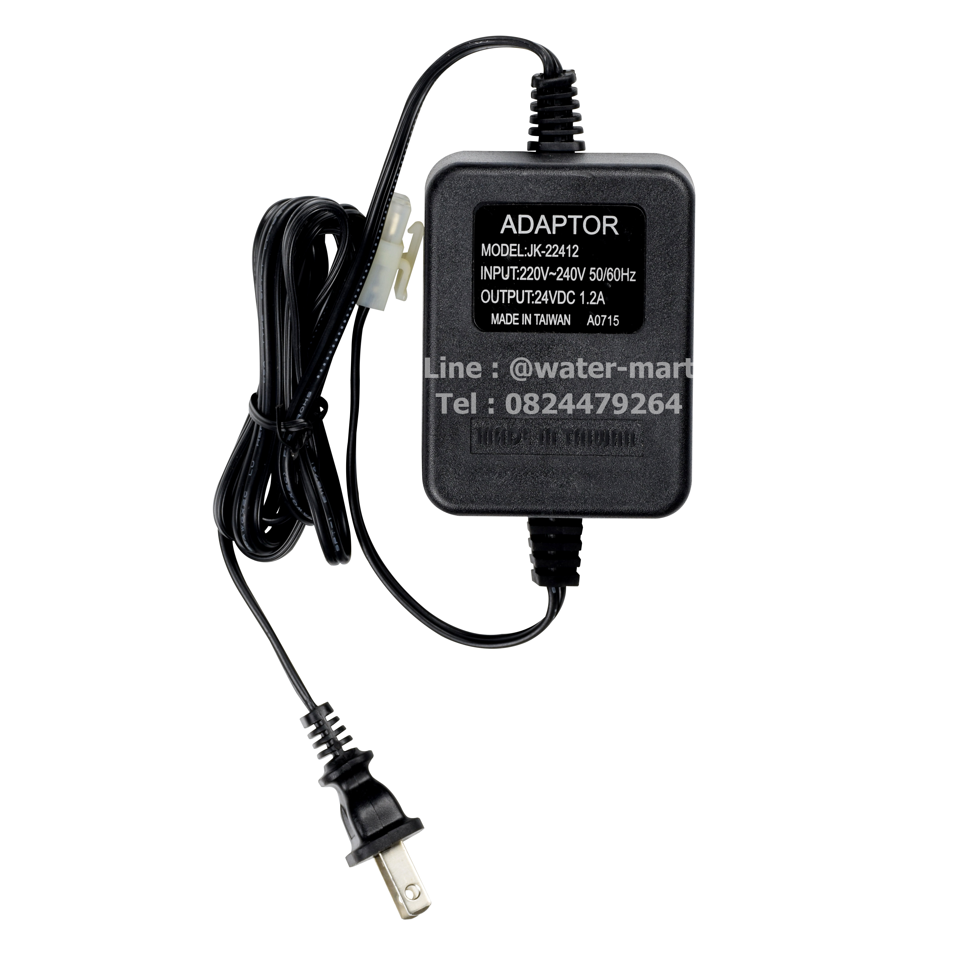 หม้อแปลงเครื่องกรองน้ำ RO Transformer Adapter pump Input 220VAC Output 24VDC 1.2A MADE IN TAIWAN