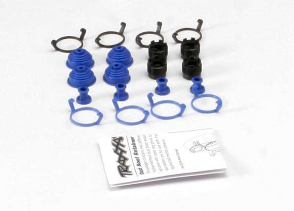 5378X Pivot ball caps (4)/ dust boots, rubber (4)/ dust plugs, rubber (4)/ dust boot retainers, black (4), blue (4) (2 pkgs. req. to complete truck)