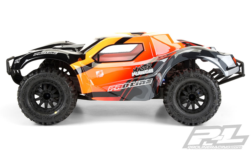 PRO-3498-17 1/10 Pre-Cut Monster Fusion Clear Body: Short Course (ใส่ได้กับ Slash2WD, Slash4X4 ต้องเปลี่ยนเสาบอดี้)