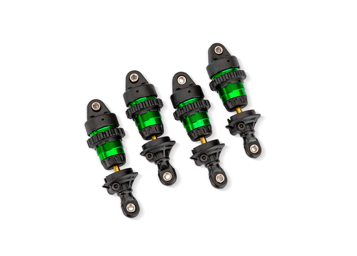 10865-GRN Green Aluminum Mini GTR Short Shocks (4)