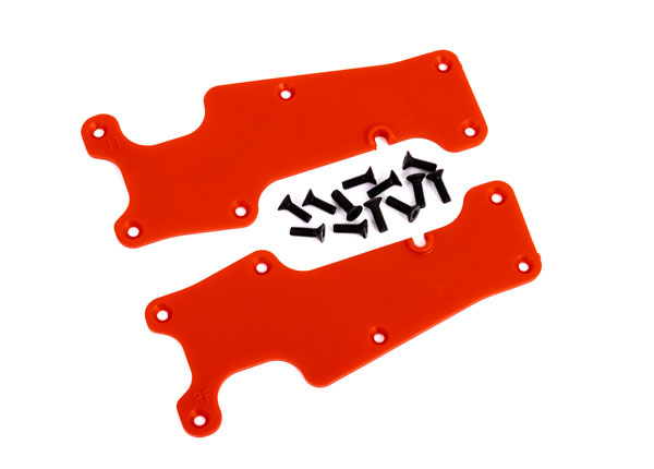 9633R Suspension arm covers, red, front (left and right)/ 2.5x8 CCS (12)