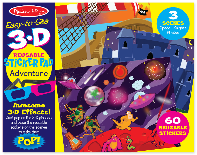 9375 3D Reusable Sticker Pad - Adventure
