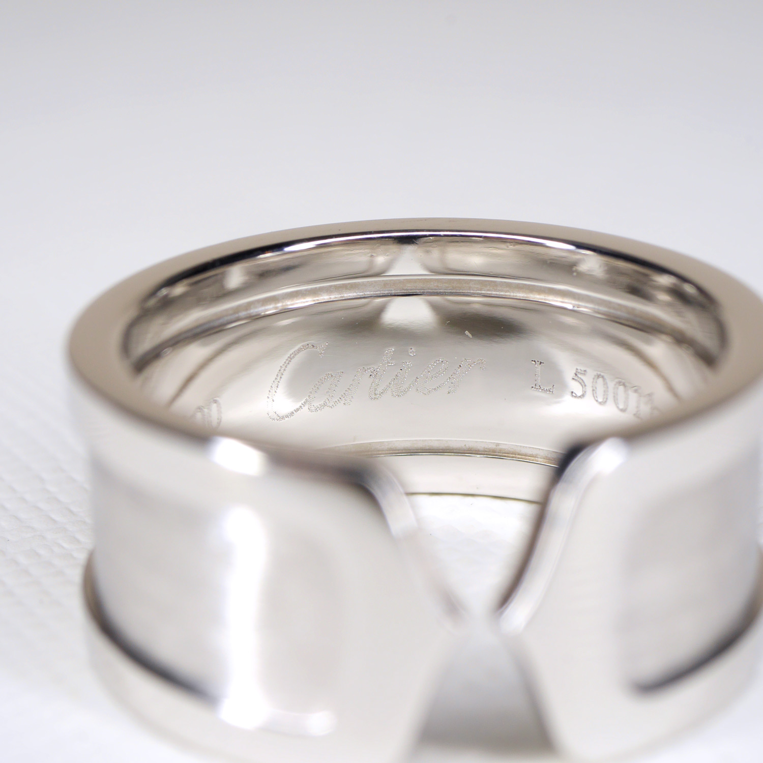 แหวน Cartier 2C LM ทองคำขาว 18K ไซส์56# (Used) (wg)