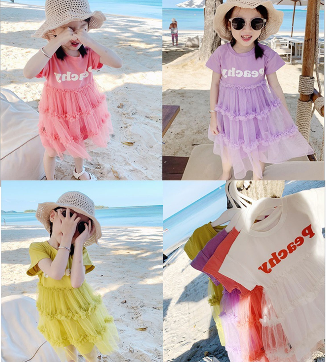 ชุดเดรสกระโปรงเด็ก Kesorn Shop เสื้อแขนสั้น น่ารักสดใส เก๋ไก๋สไตล์ชุดเจ้าหญิง สำหรับสวมใส่ในฤดูร้อน สำหรับน้องๆ 2-9ปี ชุดเดรสเด็กผู้หญิง เสื้อผ้าเด็กผู้หญิง กระโปรงเด็ก ชุดเด็กผู้หญิง Baby clothes Denim skirt