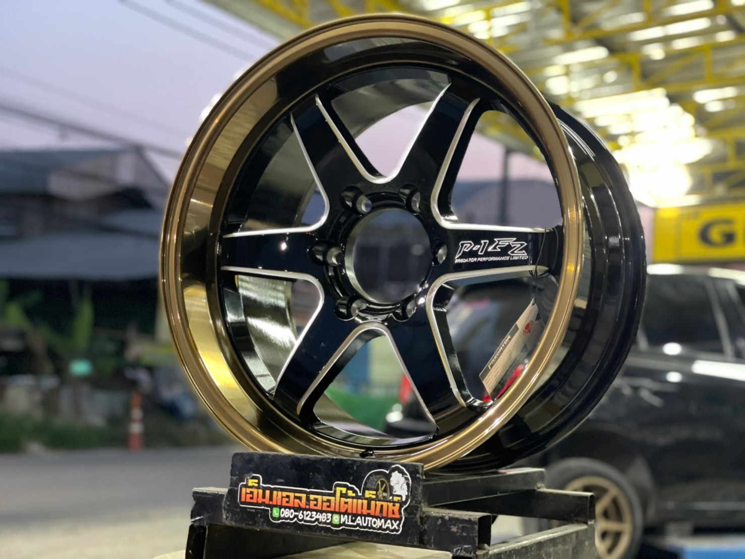 ล้อแม็กซ์ขอบ18 WELD P1-FFZ PREDATOR PD-54 สีดำขอบชา