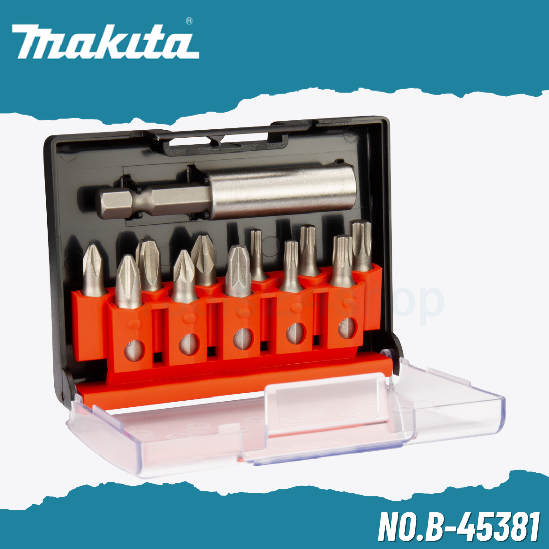 MAKITA ชุดดอกไขควง 12 ตัว/ชุด No.B-45381