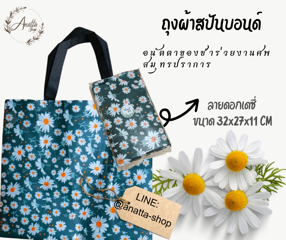 ถุงผ้าสปันบอนด์ ลายเดซี