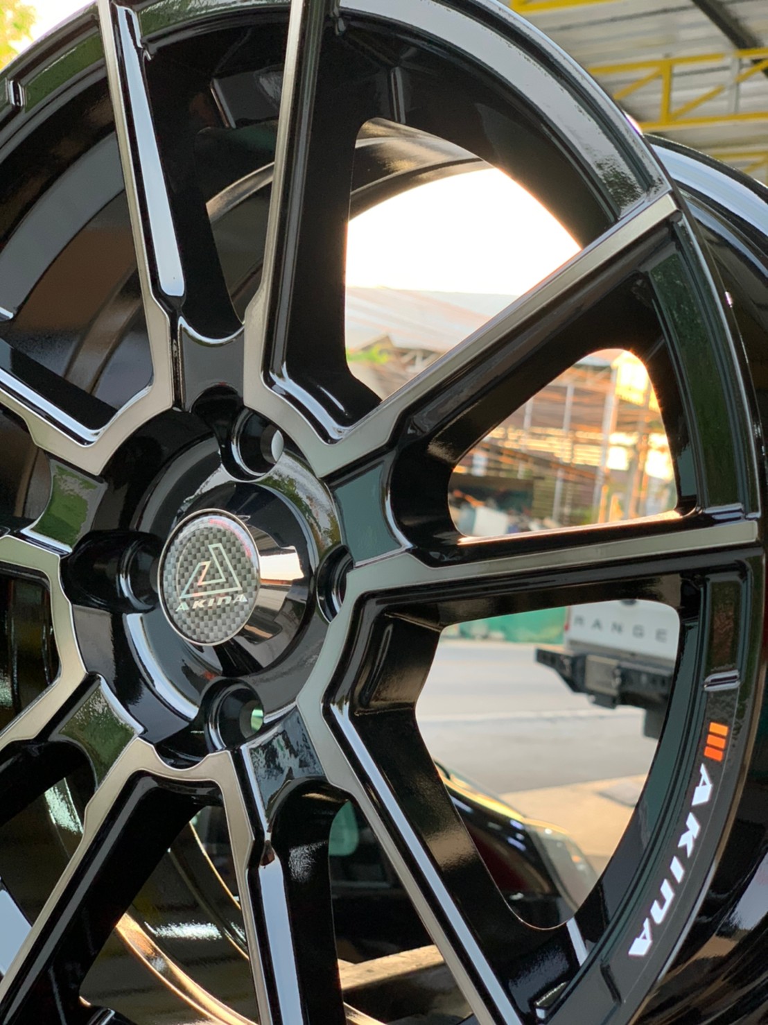 SSW #Model 363 ขอบ15 กว้าง7 4รู100 ออฟ38 สีดำกันหน้าก้านกลึงขอบเงาสีชา