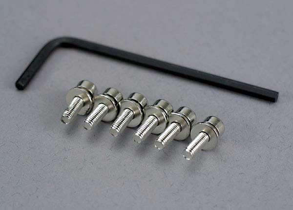 3159 Screws, 3x10mm caphead machine (hex drive) (6)/ lockwashers (6)/ hex wrench