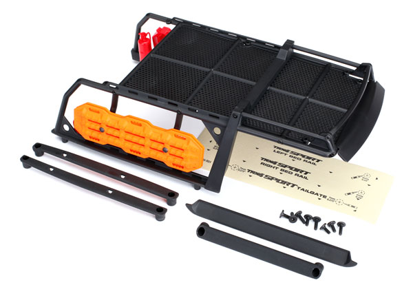 8120X Expedition rack, complete (includes traction boards, shovel, axe, jack, fire extinguisher, fuel cans, & mounting hardware) (fits #8111 or #8111R body)
