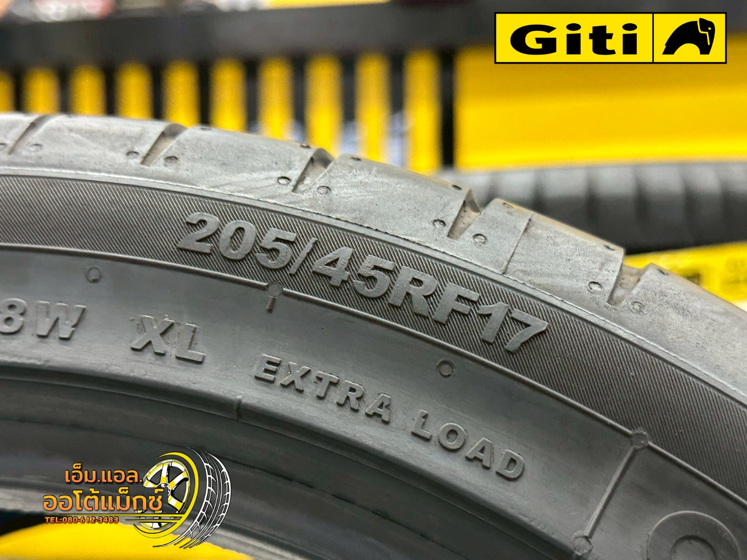 ยาง GITI Control 288 RunFlat ขนาด 205/45RF17 ยางใหม่ปี2021