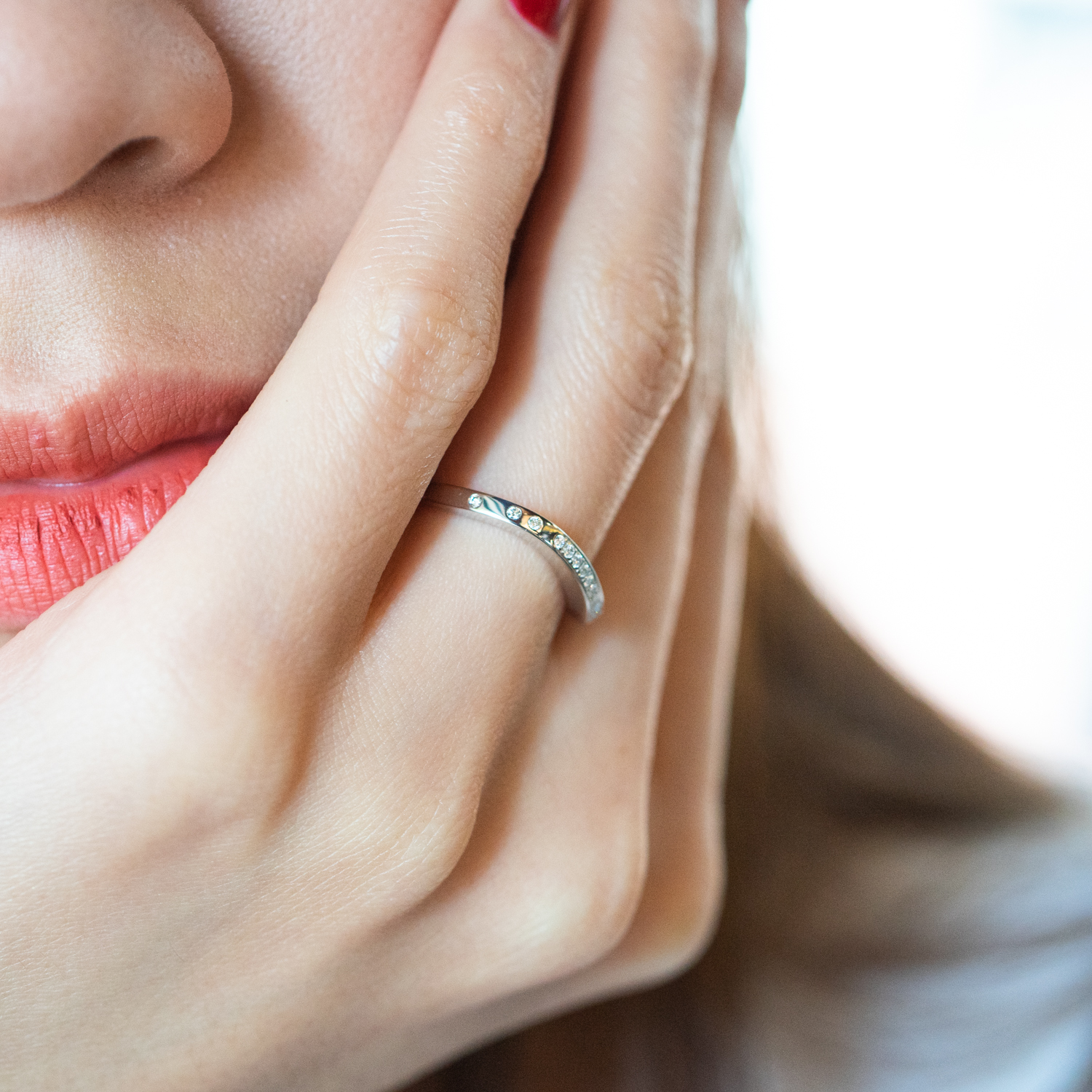 แหวน Cartier Paris Nouvelle Glamorous Ring ทองคำขาว 18K ไซส์48# +กล่องและการ์ด (Used)