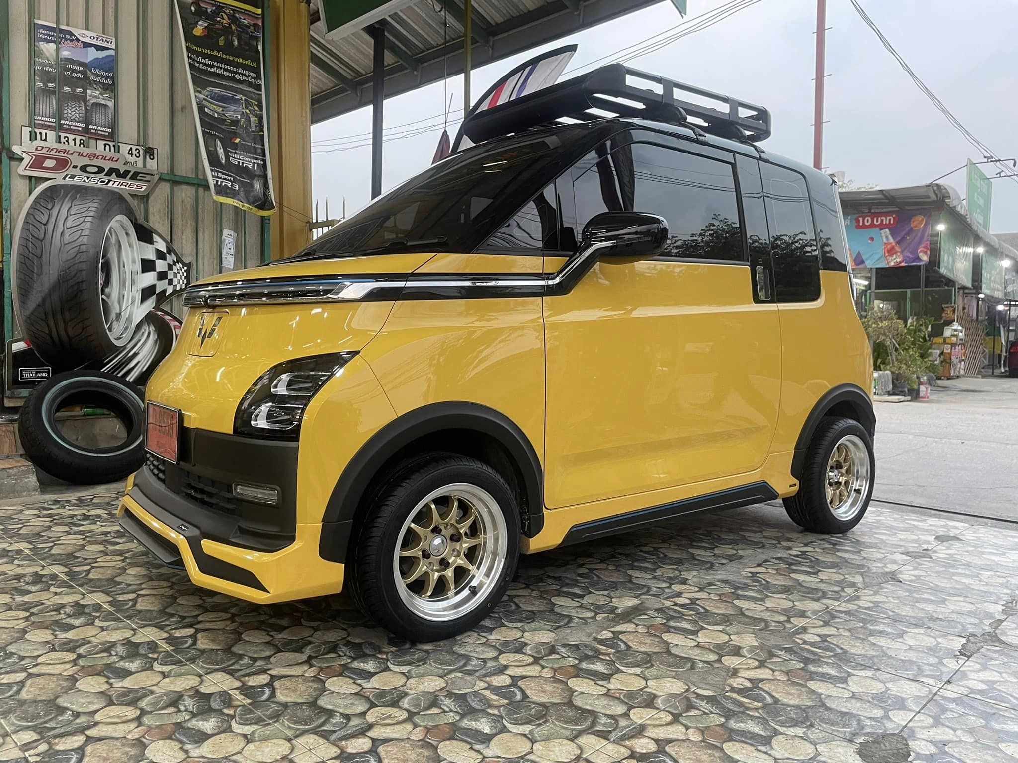 🚘🚗#wuling air ev #รถไฟฟ้า100% น่ารัก #ล้อแม็กซ์ขอบ13 🛞#Ce28 13X6 ET-0 8X100/114.3 🛞#NANKANG_NS-2_175/50R13