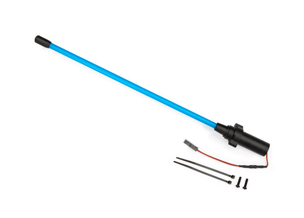 10992-BLUE Whip light, LED, blue (assembled) (1)/ 3x12mm BCS (2) (replacement for 1 whip light, left or right) (requires #6588X accessory power supply) [สำหรับ 1/5 FUNCO]