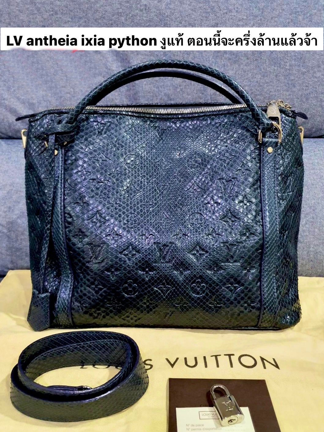 กระเป๋าLV Antheia ixia Python มือสอง