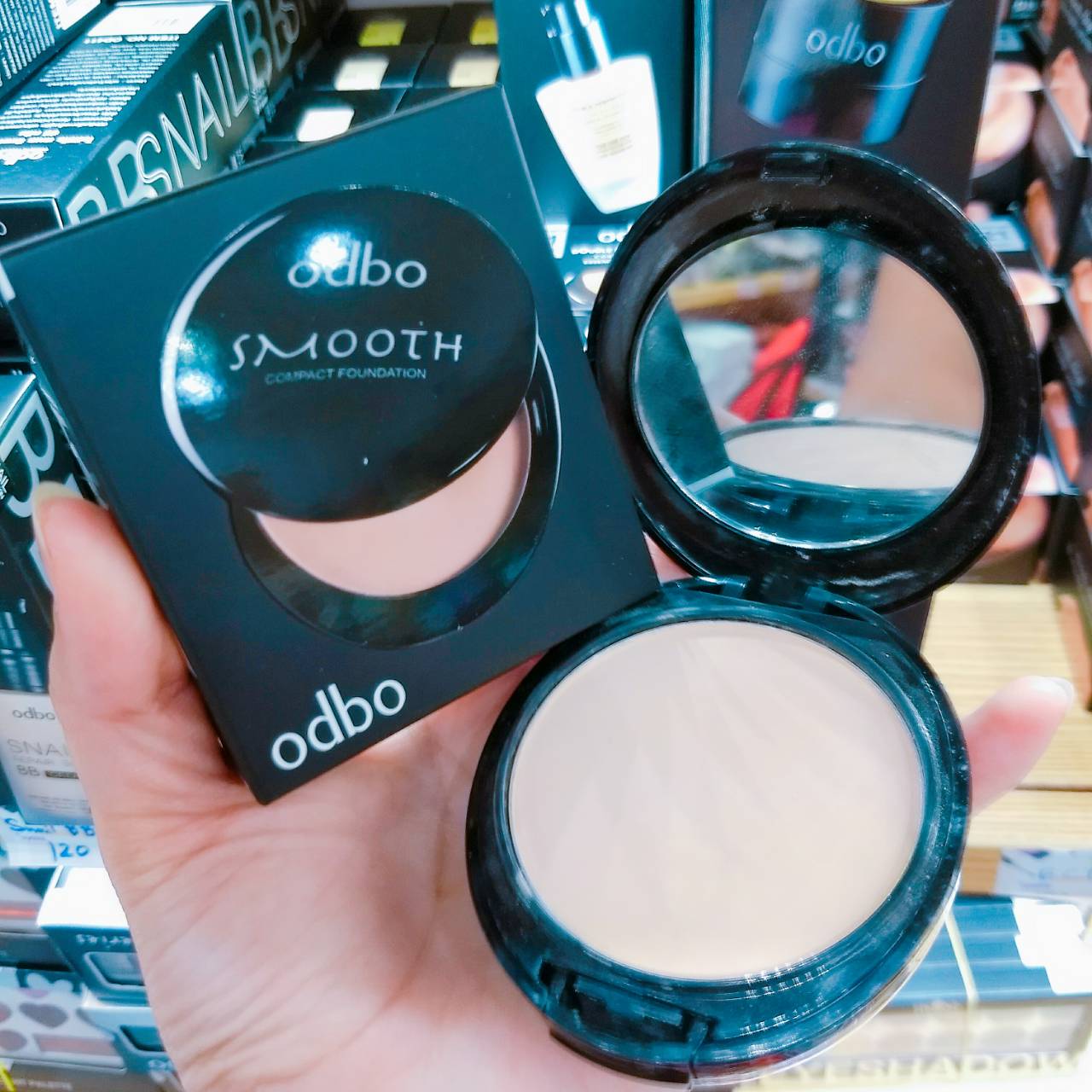 odbo smooth compact foundation OD629 / โอดีบีโอ สมูท คอมแพค ฟาวเดชั่น แป้งผสมรองพื้น