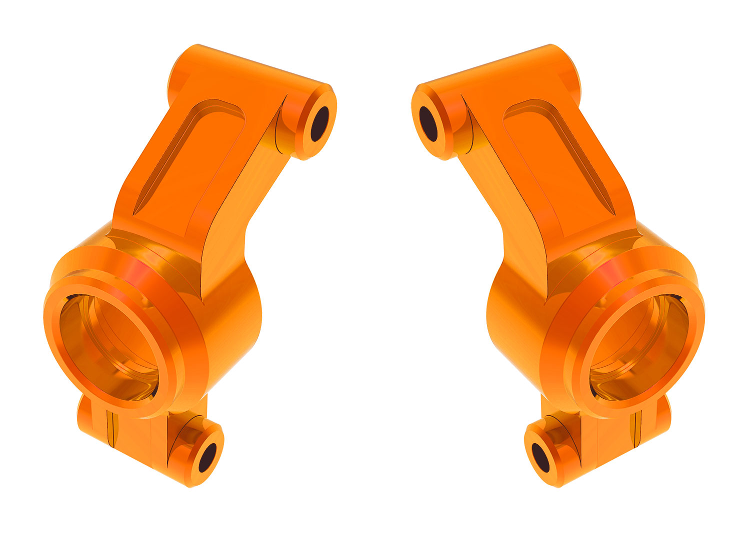 10751-ORNG Orange Aluminum Stub Axle Carriers (L&R)