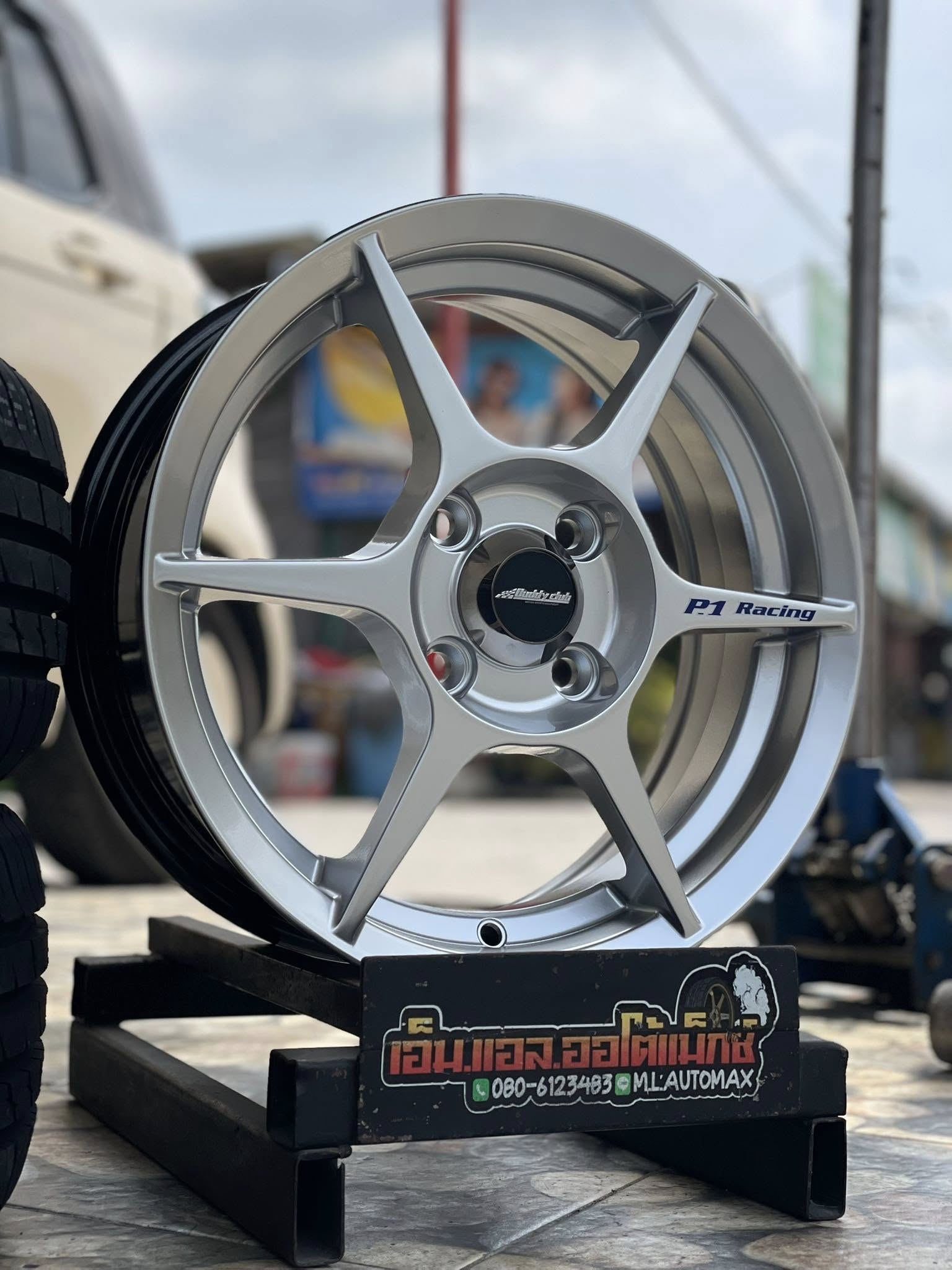 #รถไฟฟ้า_ #Volt_City_EV เลือกเปลี่ยนล้อเป็นขอบ 14 ลายยอดฮิต #P1 ขอบ14 14x5.5 ET38 4x100 #SSW204 #พร้อมยางสเปค #Sailun185/55R14