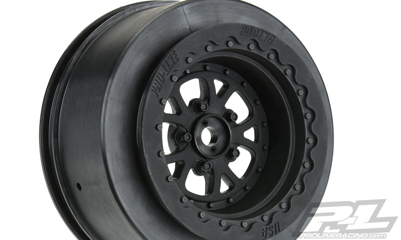 PRO-2776-03 Pomona Drag Spec 2.2"/3.0" Black Wheels for Slash 2wd and AE DR10 Rear & Slash 4x4 Front or Rear
