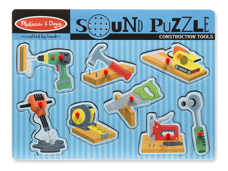 0733 Sound Puzzle - Construction Tools Age: 2-5 years