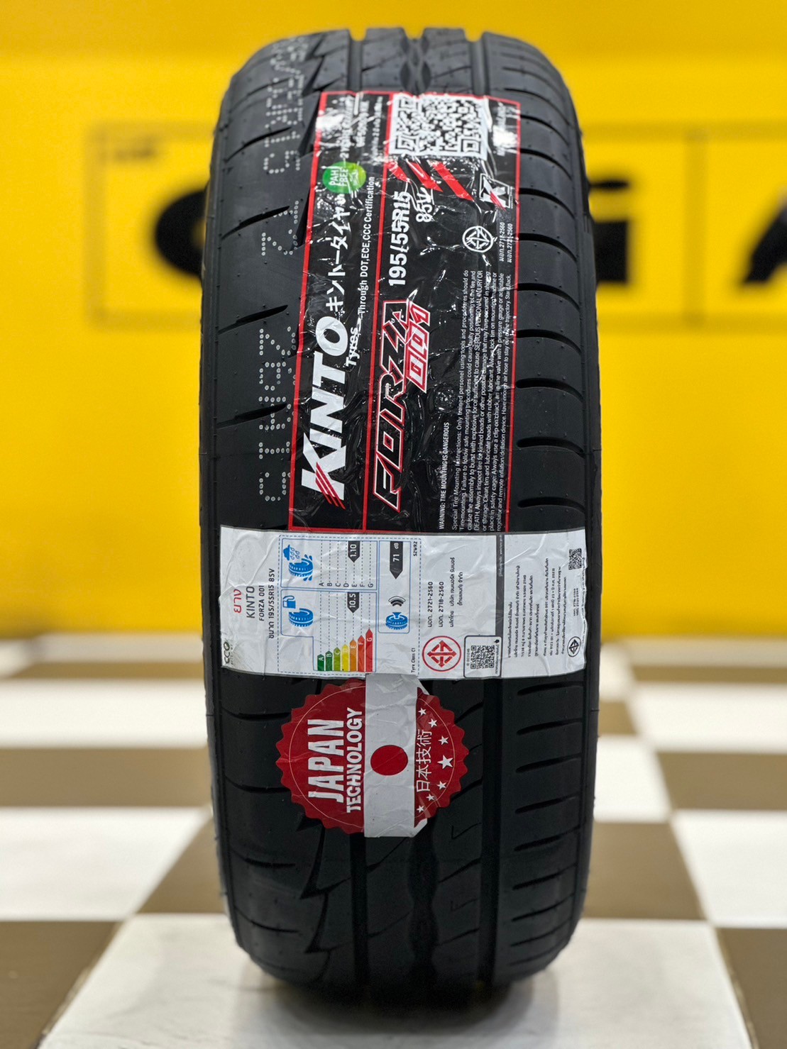 KINTO FORZA 001 Treadwear 280 195/55R15 ยางใหม่ปี2024