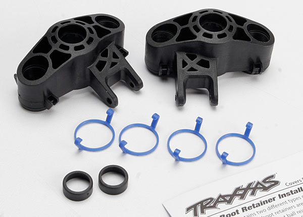 5334R Axle carriers, left & right (1 each) (use with larger 6x13mm ball bearings)/ bearing adapters (for 6x12mm ball bearings) (2)/ dust boot retainers (4)