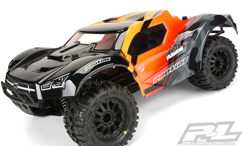PRO-3498-17 1/10 Pre-Cut Monster Fusion Clear Body: Short Course (ใส่ได้กับ Slash2WD, Slash4X4 ต้องเปลี่ยนเสาบอดี้)