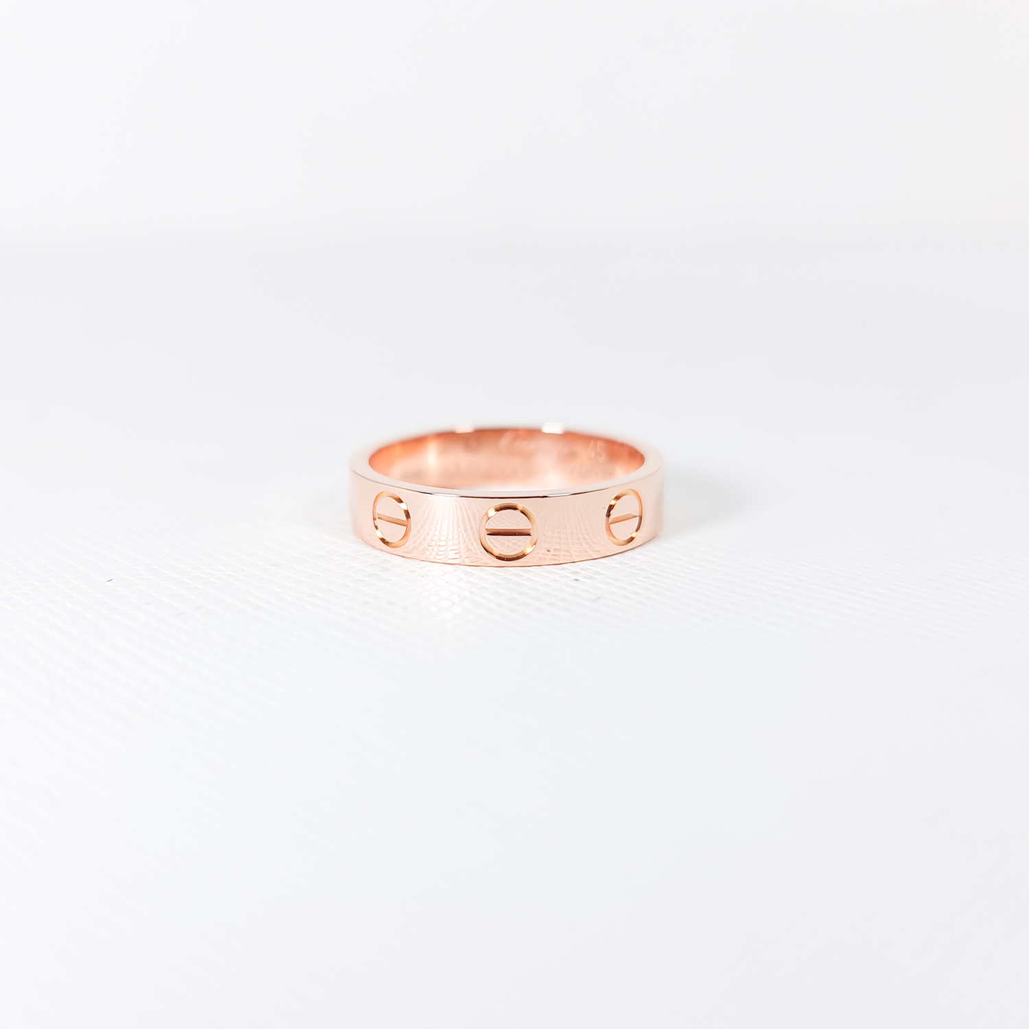 แหวน Cartier Love band ทองชมพู18K ไซส์ 45# (Used)