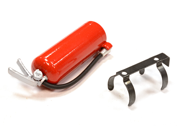 INT-C25763 Realistic 1/10 Scale Fire Extinguisher w/ Mount for Off-Road & Drift
