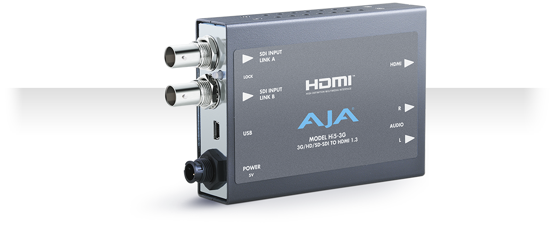 AJA Hi5-3G 3G/Dual Link/HD-SD-SDI to HDMI Converter