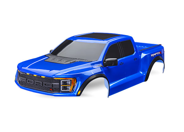 10112-BLUE Body, Ford Raptor R, complete (blue) (includes grille, tailgate trim, side mirrors, decals, & clipless mounting) (requires #10124 & 10125 body mounts)