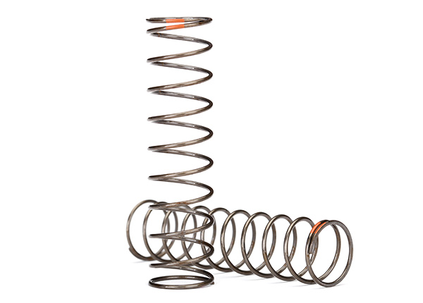 8044 Springs, shock (natural finish) (GTS) (0.39 rate, orange stripe) (2)