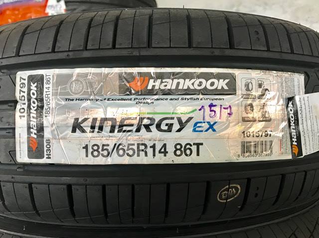 ยางใหม่ HANKOOK Kinergy-EX ขอบ14 185-65-R14 Kinergy EX ยางปี17