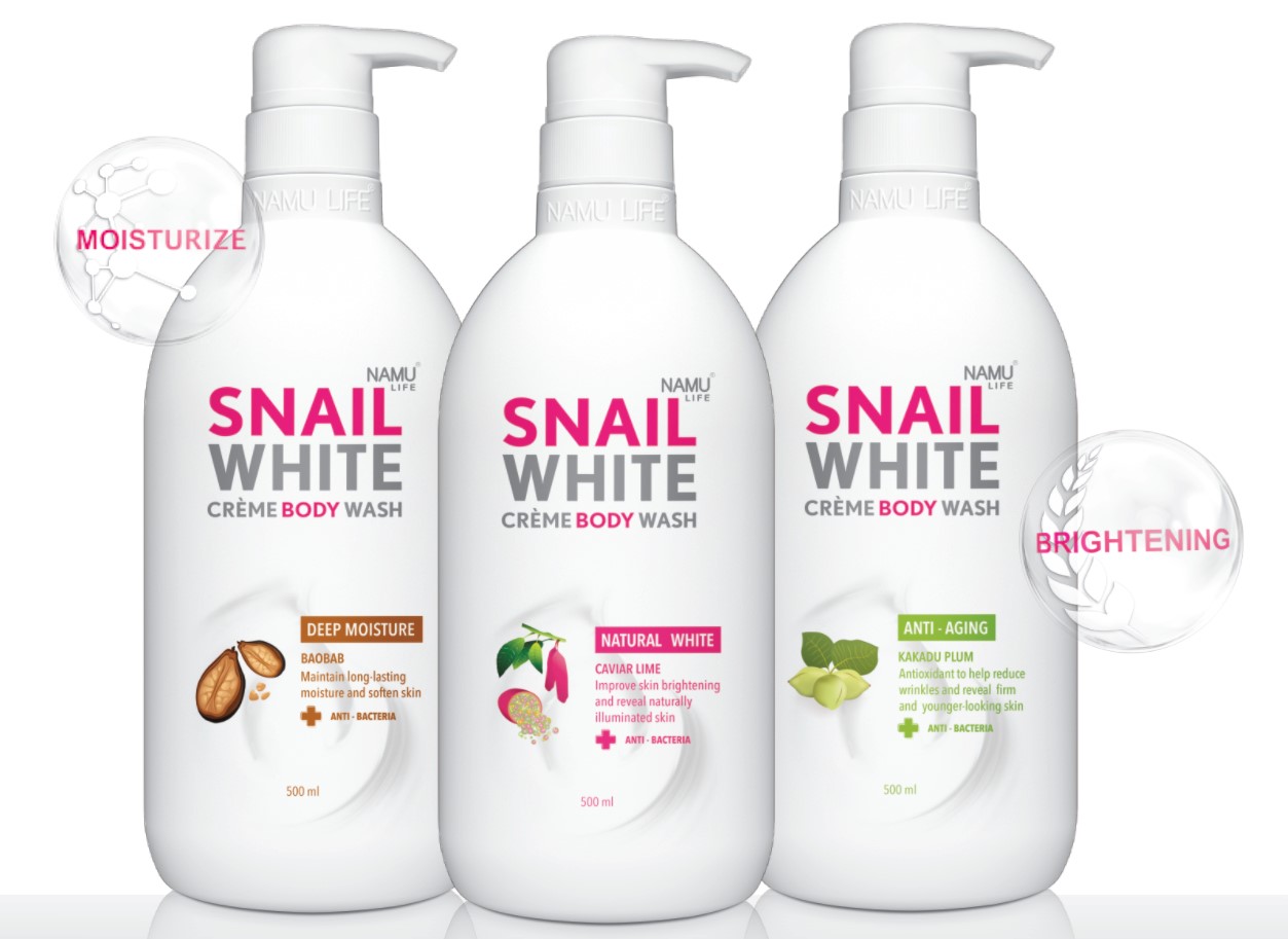 NAMU LIFE SNAILWHITE ครีมบำรุงผิวกายCrème Body Wash