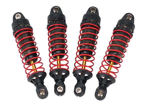 7665 Shocks, GTR hard-anodized, PTFE-coated aluminum bodies with TiN shafts (fully assembled w/ springs) (4)
