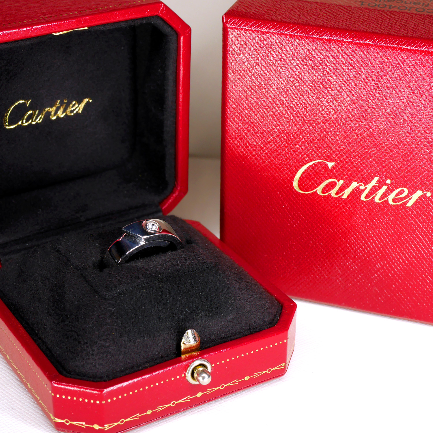 แหวน Cartier Anniversary ทองคำขาว 18K ไซส์47# +กล่อง (Used)