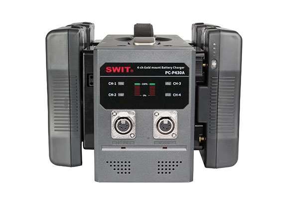 SWIT PC-P430A 4-ch Gold Mount Fast Charger
