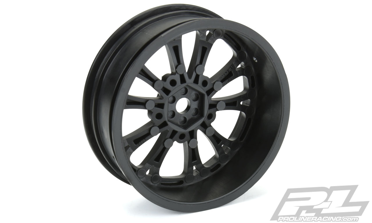 PRO-2775-03 Pomona Drag Spec 2.2" Black Front Wheels for Slash 2wd & AE DR10 (using 2.2" 2WD Buggy Front Tires)