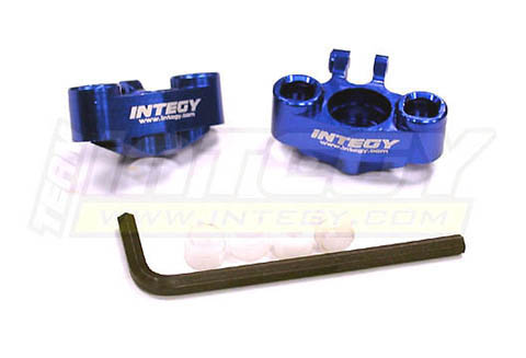INT-T3414BLUE Alloy Steering Block (2) for 1/16 Traxxas E-Revo VXL, Slash VXL, Summit VXL or Rally