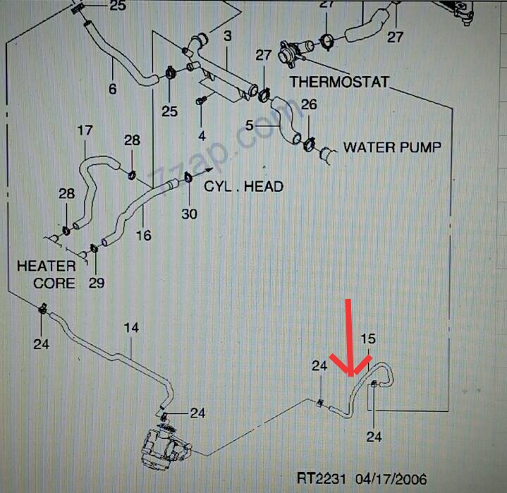 ท่อยางเข้าลิ้นปีกผีเสื้อ OPTRA1.6