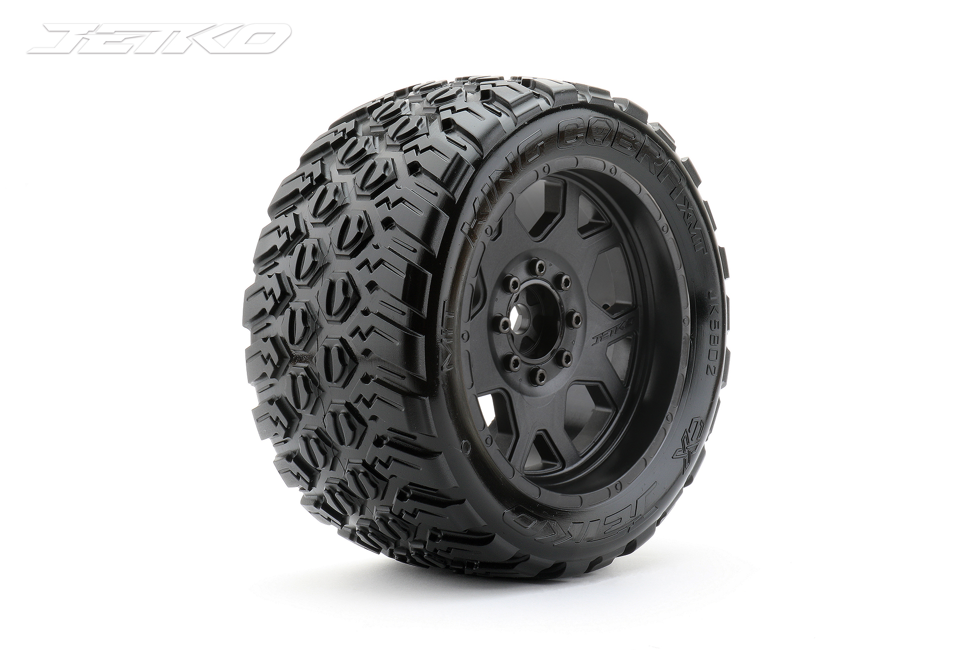 JK5802CB KING COBRA 1/5 XMT EX-KING COBRA/Claw Rim/Black/Medium Soft/Glued/Blted 24mm for traxxas X-Maxx 1pair