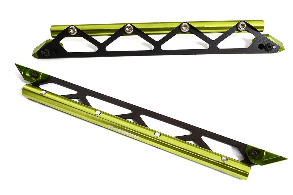 INT-C30195GREEN Machined Side Protection Nerf Bars for Traxxas 1/10 Maxx Truck 4S